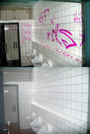 Graffitireinigung - Sanitäranlage